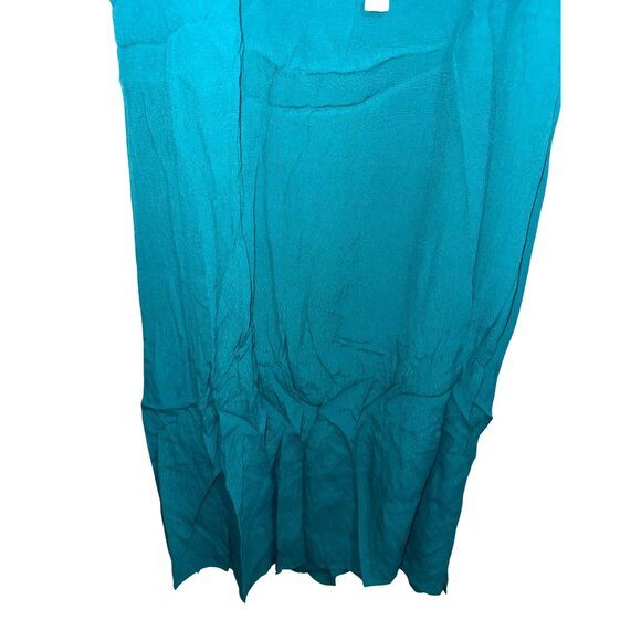 Lovestitch Womens Halter Maxi Dress With Tie Waist & Pockets Teal Large - Picture 12 of 14